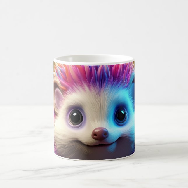 Cute tecknad hedgehog Mugg (Center)