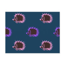 Cute Tecknad Hedgehogs