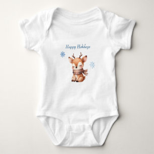 Cute Tecknad Hjort i Snö T Shirt