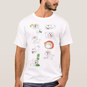 Cute Tecknad hund Älskare T-Shirt - Personlig Sty