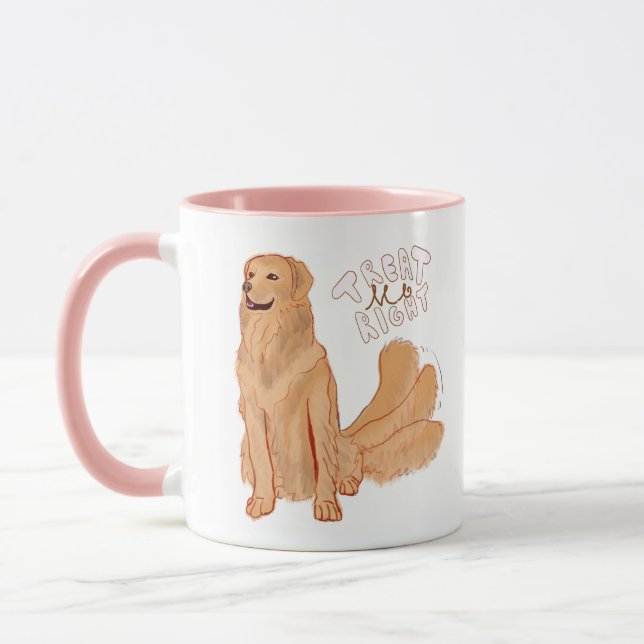 Cute Tecknad hund-citat Mugg (Vänster)