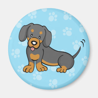 Cute Tecknad hund Dachshund Magnet