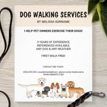 Cute Tecknad hund - Hund Walking Services