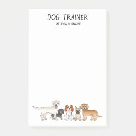 Cute Tecknad hund Illustration - Hund Trainer Post-it Block
