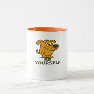 Cute Tecknad hund inspiration var dig själv Mugg