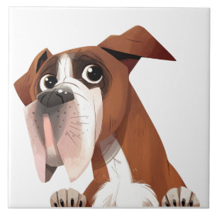 Cute Tecknad hund Kakelplatta