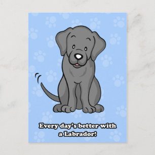 Cute Tecknad hund Labrador-vykort Vykort