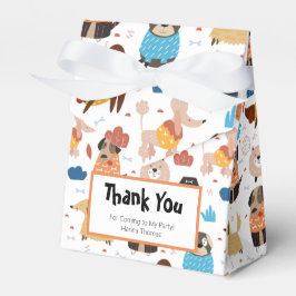 Cute Tecknad hund Theme Födelsedagsfest Presentaskar