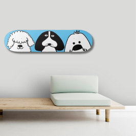 Cute Tecknad hund-uppspelningsdesign Mini Skateboard Bräda 18,5 Cm
