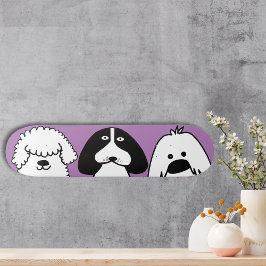 Cute Tecknad hund-uppspelningsdesign Mini Skateboard Bräda 18,5 Cm