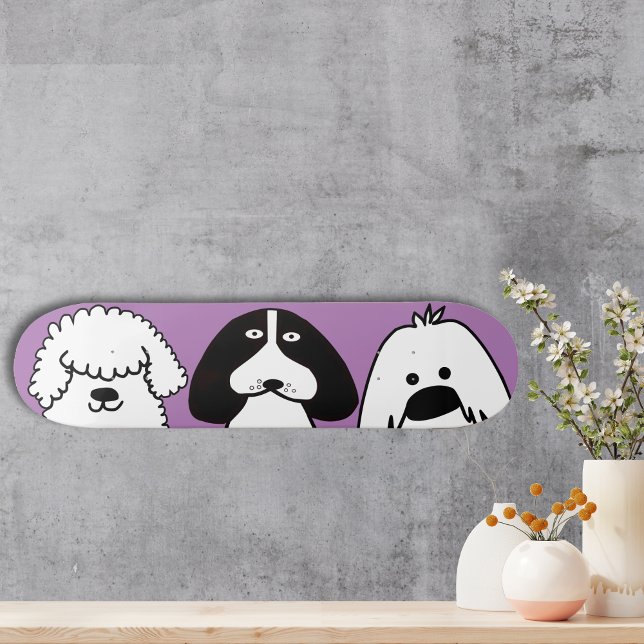 Cute Tecknad hund-uppspelningsdesign Mini Skateboard Bräda 18,5 Cm (Skapare uppladdad)