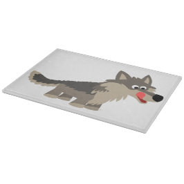 Cute Tecknad Hungrig Varg Clearboard Board