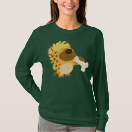 Cute Tecknad Hyena Kroshing a Bone Women T-Shirt