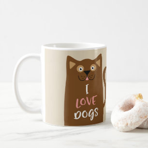 Cute Tecknad I Kärlek Hundar Kaffemugg