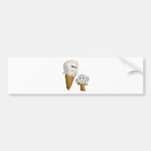 Cute Tecknad Ice Cream Conces Bildekal