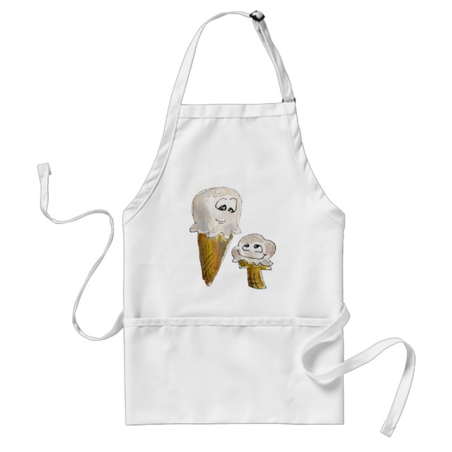 Cute Tecknad Ice Cream Conces Förkläde (Framsidan)