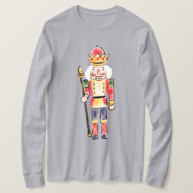 Cute tecknad illustration av Nutcracker-julen T Shirt (Design framsida)