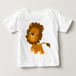 Cute Tecknad Innehåll Lejon Baby T-shirt