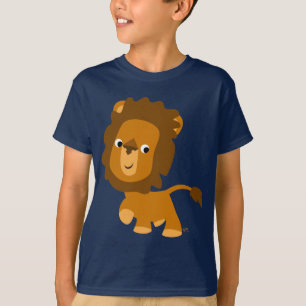 Cute Tecknad Innehåll Lejona Barn T-shirt