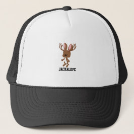 Cute Tecknad Jackalope Truckerkeps