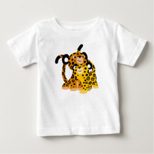 Cute Tecknad Jaguars in Kärlek Baby T-Shirt