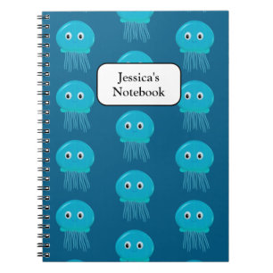 Cute Tecknad Jellyfish Anteckningsbok