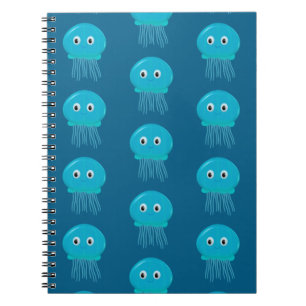 Cute Tecknad Jellyfish Anteckningsbok