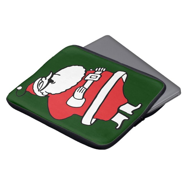 Cute Tecknad Jolly Jultomten Laughing Ho Ho Ho Laptop Sleeve (Framsida topp)