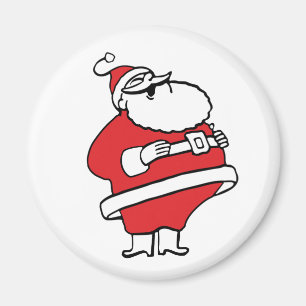 Cute Tecknad Jolly Jultomten Laughing Ho Ho Ho Magnet