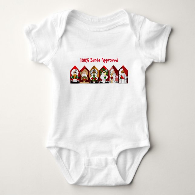 Cute Tecknad jultomten T Shirt (Framsida)