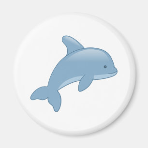 Cute Tecknad Jumping Dolphin Magnet