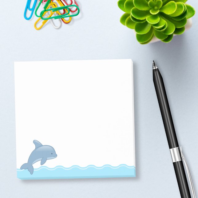 Cute Tecknad Jumping Dolphin Post-it Block (Skapare uppladdad)