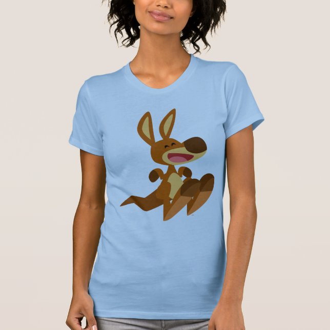 Cute Tecknad Kangaroo Joey Women T-Shirt (Framsida)