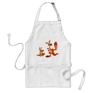 Cute Tecknad Kangaroo Pappa och Son Cooking Apron Förkläde