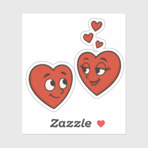 Cute Tecknad Kärlek Hearts Klistermärken