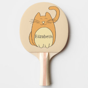 Cute Tecknad Katt lägga till Namn Pingisracket