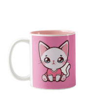 Cute Tecknad Kattunge Mugg