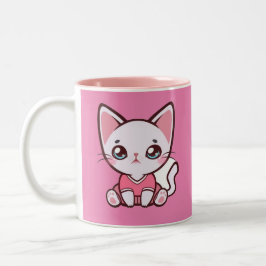 Cute Tecknad Kattunge Mugg