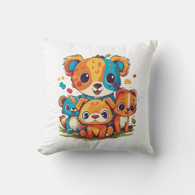 Cute Tecknad Koala Pillow Kudde (Framsida)