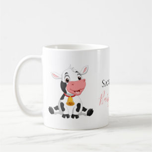 Cute Tecknad Kow babyduschkaffe mugg