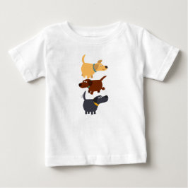 Cute Tecknad Labradors in 3 Flavors Baby T-Shirt