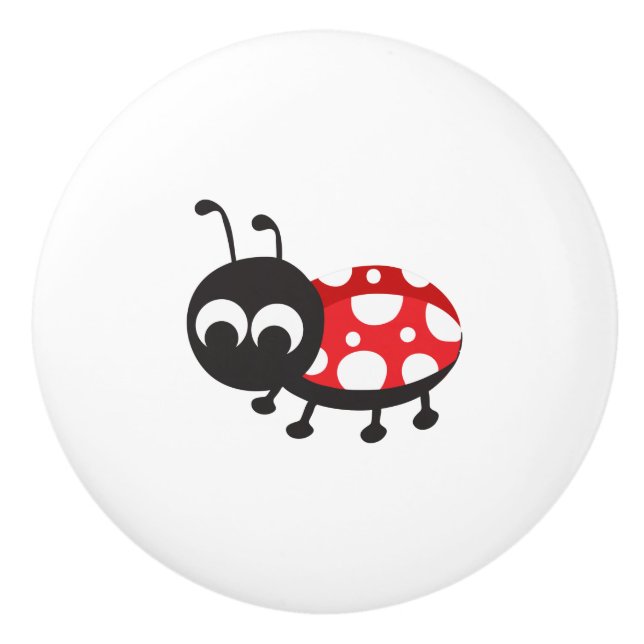 Cute Tecknad Ladybug Knopp (Framsidan)