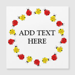 Cute Tecknad Ladybugs i rött och Gult