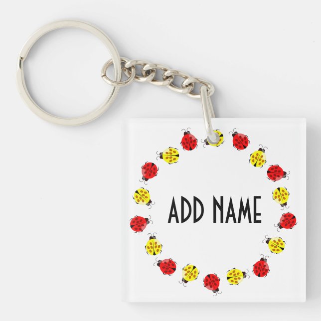 Cute Tecknad Ladybugs i rött och Gult (Framsidan)