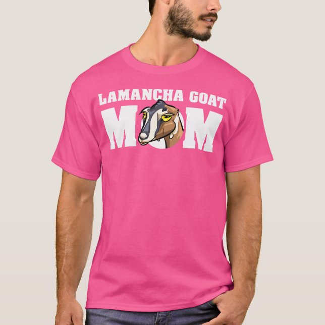 Cute Tecknad Lamancha Goat Mamma T Shirt (Framsida)