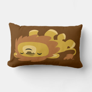 Cute Tecknad Lazy Lejon Pillow Lumbarkudde