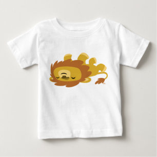 Cute Tecknad Lazy Lejonare Baby T-Shirt