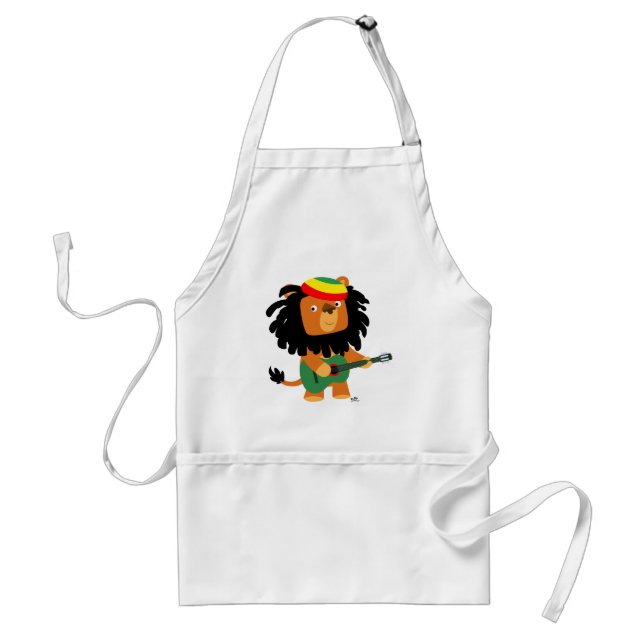 Cute Tecknad Lejon för Zion Apron Förkläde (Framsidan)