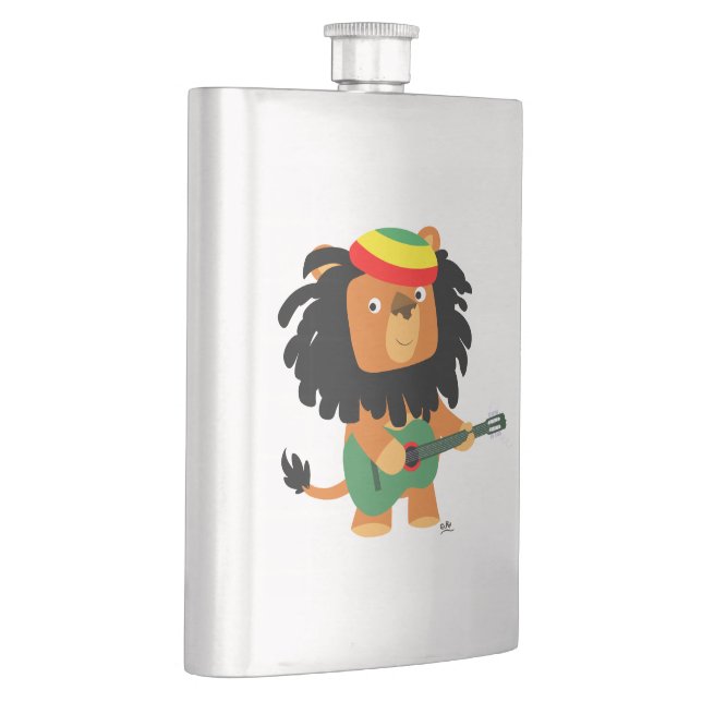 Cute Tecknad Lejon för Zion Classic Flask Fickplunta (Höger)