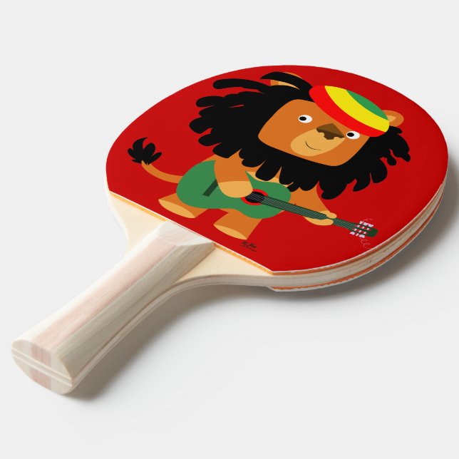 Cute Tecknad Lejon för Zion Ping Pong Paddle Pingisracket (Frontvinkel)